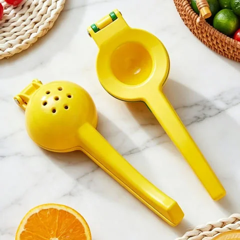 Die-cast aluminum lemon squeezers from LeeYuen's citrus line