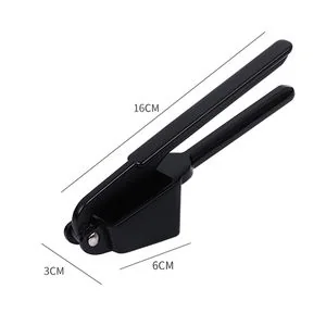 Matte Black Aluminum Garlic Press