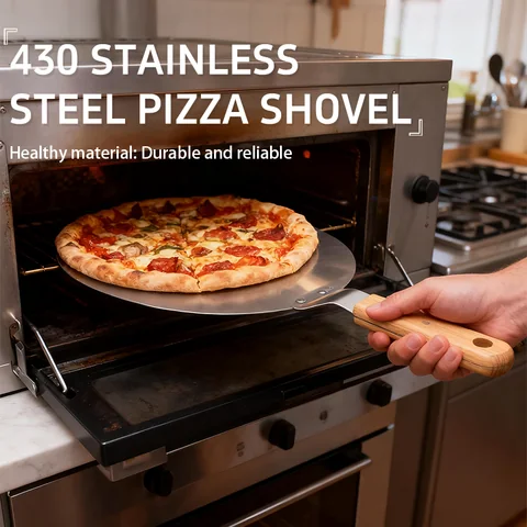 Perforated Aluminum Pizza Peel (Long Handle)