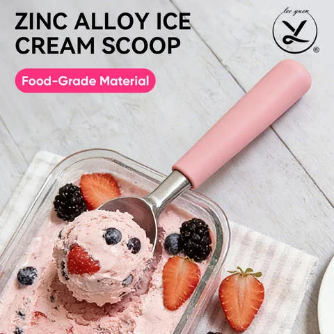 Self-Defrosting Aluminum Scoop (Pink Handle)